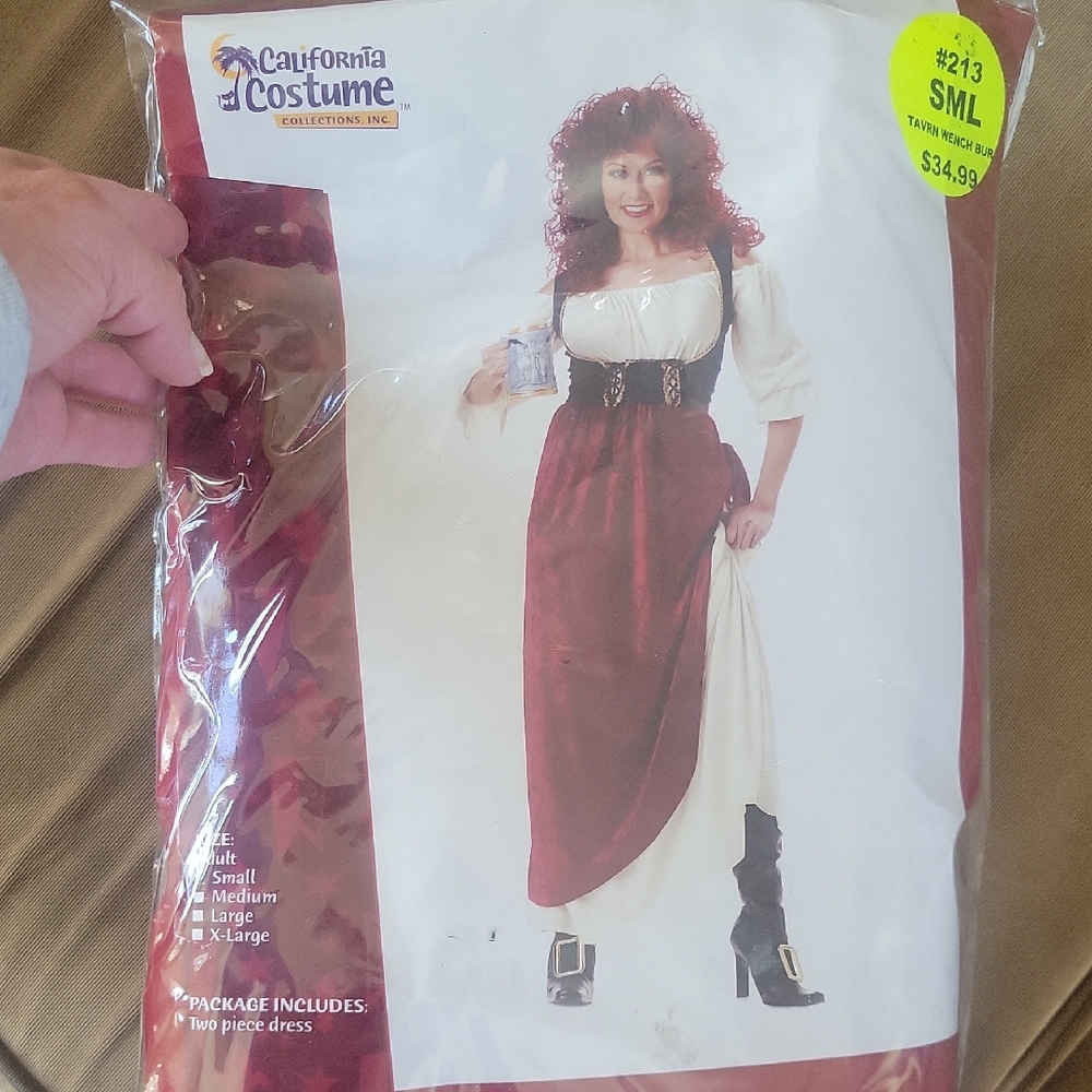 California Costumes Women's Pirate Dress - Red and White